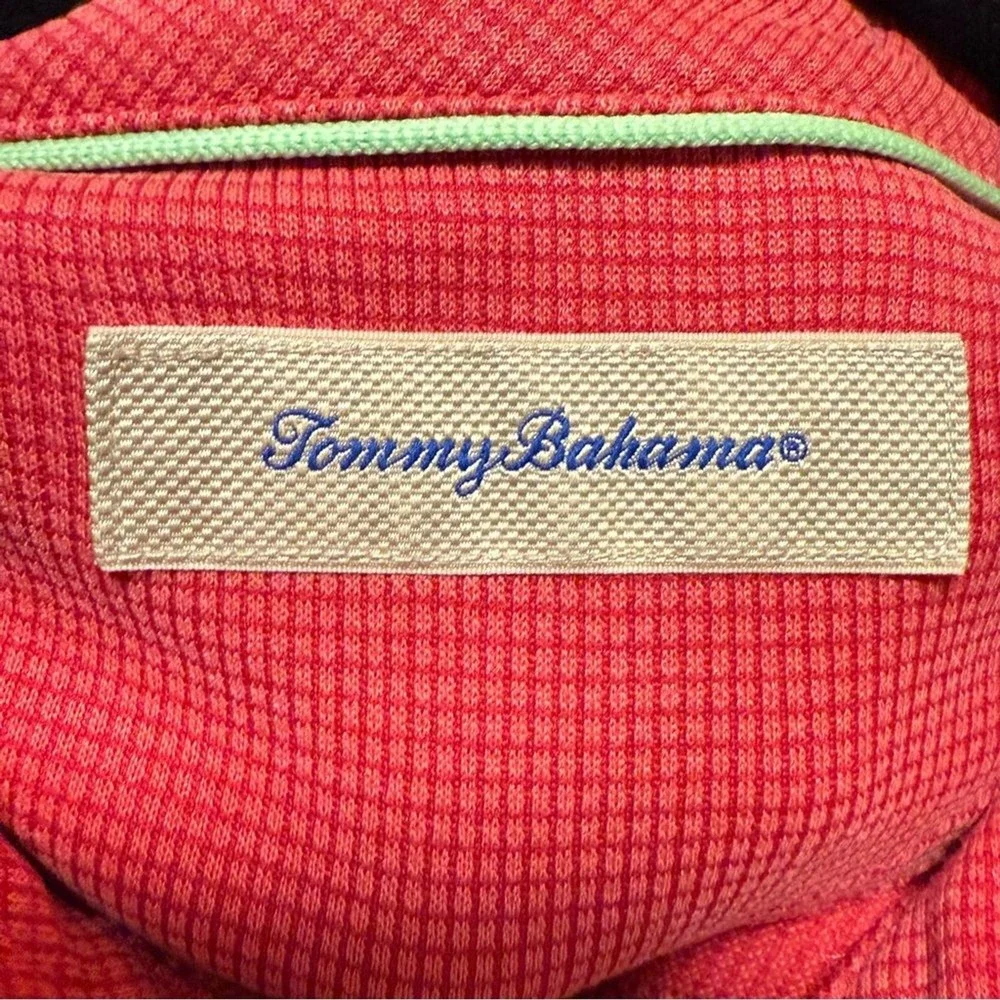 Tommy Bahama Men's Red Polo Shirt Short Sleeve‎ Casual Golf Preppy Large